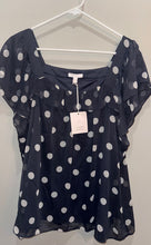 Load image into Gallery viewer, NWT Lauren Conrad Navy 2 pc blouse and skirt  Women's - XXL
