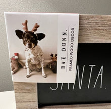 Load image into Gallery viewer, Rae Dunn Framed Wood Decor NWT Santa Please Stop Here 14 inch length
