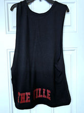Load image into Gallery viewer, My U Black U of L long side cut tank - vintage soft Women's - XL

