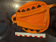 Load image into Gallery viewer, Orange dinosaur backpack Orange, approx 12in tall
