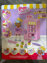 Load image into Gallery viewer, Pretty Sweets Molly Macaron Doll &amp; Vending Machine NIB. Real working vending machine set. 5 inch doll. Pretend Toy
