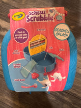 Load image into Gallery viewer, Crayola Scribble Scrubbie Seashell Splash NIB Never opened. 2 ocean pets, 3 markers, brush, squirter, 2 slides Figures and Animals
