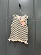 Load image into Gallery viewer, Matilda Jane - Serendipity line Grey and white gingham top with pink bow and blush ruffle 8
