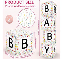 Load image into Gallery viewer, Flower Floral Baby Shower Decorations NWT 66pcs colorful balloons &amp; boxes NEW
