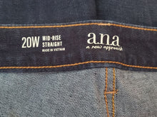 Load image into Gallery viewer, A.n.a. NWOT mid rise straight jeans NWOT dark denim 20W mid rise straight womens jeans Women's 20
