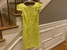 Load image into Gallery viewer, NWT Maia yellow sparkles dress with lace Retail $89 Women's 4
