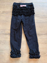 Load image into Gallery viewer, Ruffle Butts 3T leggings Worn one time, black 3T
