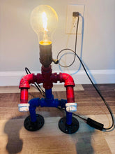 Load image into Gallery viewer, Custom Action Guy lamp Custom-made metal pipe lamp
