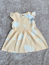 Load image into Gallery viewer, H&amp;M NWT yellow feather dress 6 Months

