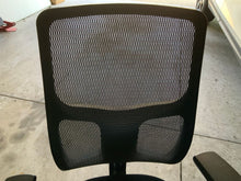 Load image into Gallery viewer, Black swivel office chair with mesh back
