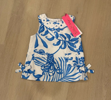Load image into Gallery viewer, Lilly Pulitzer, 3-6 Months, Baby Shift Dress Resort White Glisten in the Sun, with bloomers, NWT 3 Months
