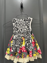 Load image into Gallery viewer, Giggle Moon Black and white set with pants, cherry pattern, and flower 2T
