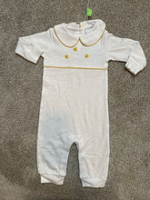 Load image into Gallery viewer, Little English - NWOT White onesie with yellow butterflies 9 Months
