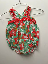 Load image into Gallery viewer, Chez Ami Boutique Brand sun bubble teal and ornage flowers 18 Months
