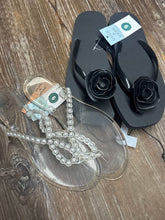 Load image into Gallery viewer, TWO PAIR New  Clear and Black Sandals NWT, Size 9, Shade and Shore 9 (Adult)
