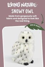 Load image into Gallery viewer, Living Nature Snowy Owl, Fluffy Owl, Stuffed Animal, White, NEW in package Plush Toys
