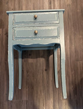 Load image into Gallery viewer, Bhavishya VGU $197 Wayfair shabby chic blue bedside table
