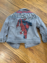 Load image into Gallery viewer, Marvel Spiderman grey jean jacket 3T
