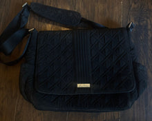 Load image into Gallery viewer, Very Bradley Black Diaper bag / Messenger bag
