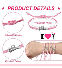Load image into Gallery viewer, NWT 20 pc pink cheer adjustable bracelets Great gift for team or friends
