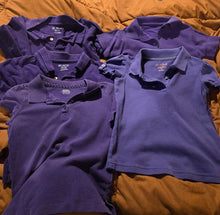 Load image into Gallery viewer, Children's Place,Old Navy,Cat&amp;Jack 5 purple short sleeve uniform shirts 5T
