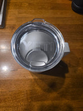 Load image into Gallery viewer, Yeti white cup with lid approximately 8 1/2 inches Yeti, white cup with lid
