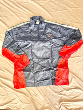 Load image into Gallery viewer, Disney cruise line light jacket sz med/large nwt Red n blue, 2 zippers on side, polyester, folds into a pouch Men's - M

