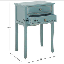 Load image into Gallery viewer, Bhavishya VGU $197 Wayfair shabby chic blue bedside table
