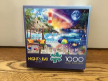 Load image into Gallery viewer, New In Box Buffalo 1000 Piece Puzzle NIB Night &amp; Day  LIFE IS A BEACH Puzzle
