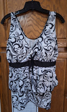 Load image into Gallery viewer, White &amp; Black 2-Piece Bathing Suit NWOT Women's - XXL
