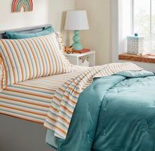 Load image into Gallery viewer, New Pillowfort Striped Twin Sheets NWT, Multi Color Stripes, Twin
