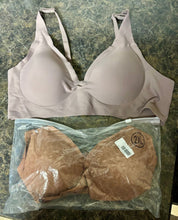 Load image into Gallery viewer, NEVER WORN 2XL Magics Wear TikTok Bras Still in packaging other than for pic, dark grey, beige leopard Bra
