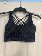 Load image into Gallery viewer, CVG Black sports bra, scrappy back, with pads Women's - XL
