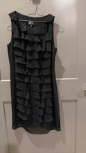 Load image into Gallery viewer, Designer black  ruffle dress Black ruffle dress Women's 8
