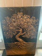 Load image into Gallery viewer, Diamond tree wall art 32x 48 inches canvas new in plastic
