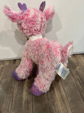 Load image into Gallery viewer, Build a Bear Merry Mission Twinkle pink reindeer EUC. Sparkly body, nose, hooves, &amp; antlers. Perfect for Christmas Plush Toys
