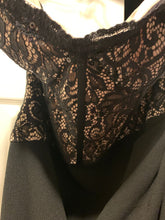 Load image into Gallery viewer, David Bridal new with tags Black lace on chest with beige underneath Women's 8
