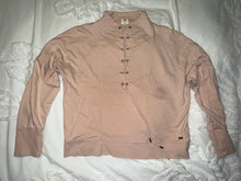 Load image into Gallery viewer, Good Hart by Matilda Jane dusty peach long sleeve shirt with lace up neck detail, can lace up or down Women's - M
