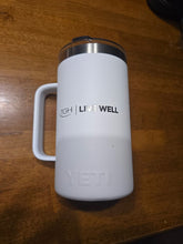 Load image into Gallery viewer, Yeti white cup with lid approximately 8 1/2 inches Yeti, white cup with lid
