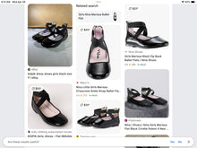 Load image into Gallery viewer, Nina Size 12 Black Dress Shoes W/ Zipper Size 12 Black Dress Shoes w/Elastic Straps &amp; Zipper 12 (Lil' Kid)
