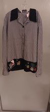 Load image into Gallery viewer, Vintage Christmas blouse Varies Christmas themed sewed on bottom Women's - M
