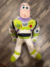 Load image into Gallery viewer, Toy Story Buzz Lightyear weighted pillow buddy 23 in tall. Can sit up against bed. Soft Polyester Velboa Fabric. Plush Toys
