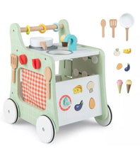 Load image into Gallery viewer, 6-in-1 Baby Push Walker Wooden Stroller Learning NEW NIB Infant
