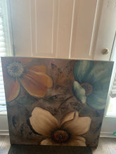 Load image into Gallery viewer, 40x40 Huge flowers pic textured and glossy like
