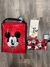 Load image into Gallery viewer, Disney Mickey  zak reusable totes &amp; utensils NIP NWT. Never opened. Mickey lunch snack tote &amp; Fork spoon
