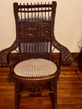 Load image into Gallery viewer, Haywood Wakefield style antique chair 36L x 24W x 36 H

