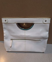 Load image into Gallery viewer, White House Black Market White Croc Embossed Fold Over Clutch. 13"L x 11"H Purse
