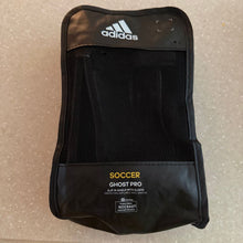 Load image into Gallery viewer, Youth Adidas Soccer shin guards with Case Black and white M
