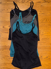 Load image into Gallery viewer, IMFASY 4- 2 black gray turquoise Nursing Tank Tops with Built in Bra Women's XL 16
