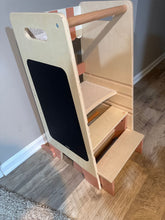 Load image into Gallery viewer, Robotime Standing Tower NWT! With step stool and blackboard
